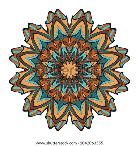 original circle ornament. mandala design. vector illustration. color