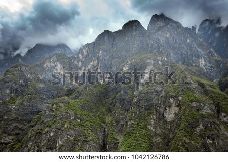 The mountains view of Shangri-La, China.