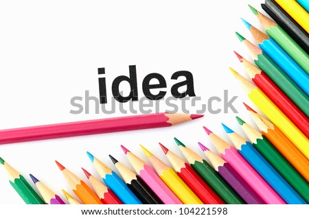 Multicolored pencils isolated on white background