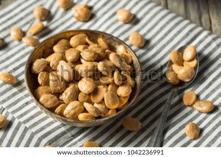 Healthy Organic Roasted Marcona Almonds with Salt Royalty-Free Stock Photo #1042236991