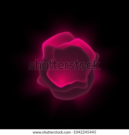 Vector neon blot, abstract glowing background