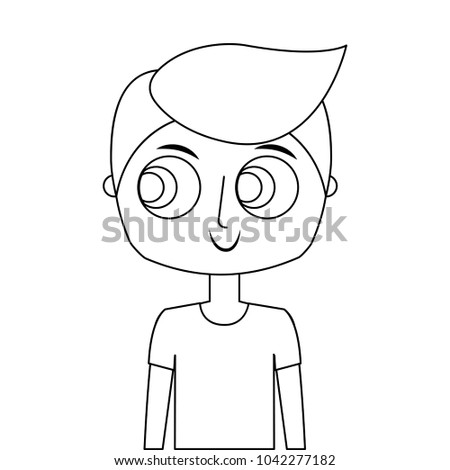 cartoon boy portrait teenager character