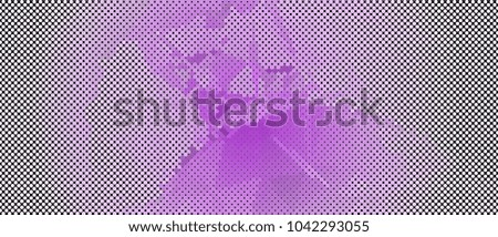 Abstract horizontal banner. Spotted halftone effect. Dots, circles. Raster clip art