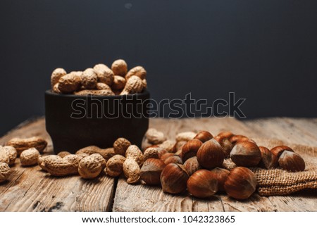 peanuts and hazelnuts