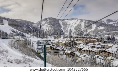 A chairlift at the Deer Valley Resort in Utah