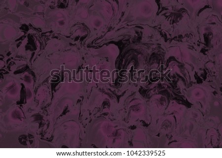 Pink wet abstract paint leaks and splashes texture on white watercolor paper background. Natural organic shapes and design.