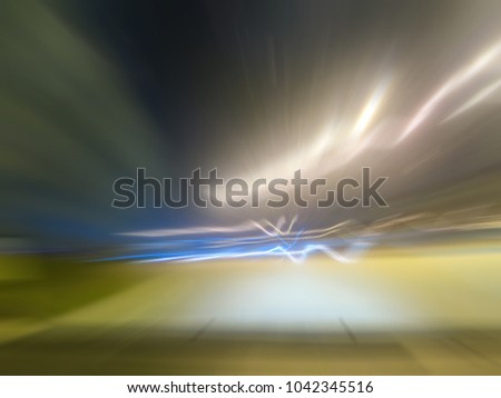 Blurred lightrail with abstract concept.