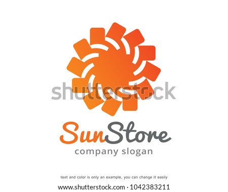 Sun Logo Template Design Vector, Emblem, Design Concept, Creative Symbol, Icon