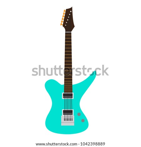 Electric guitar icon. Musical instrument