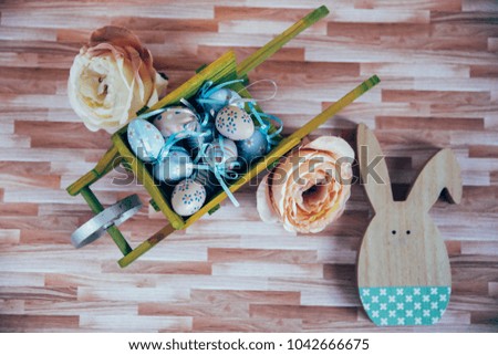 Beautiful Easter and Spring themed picture with decorations.