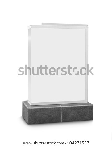 white information board isolated on white background