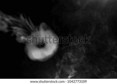 Smoke white background black blur
