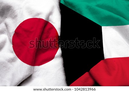 Japan and Kuwait flag together