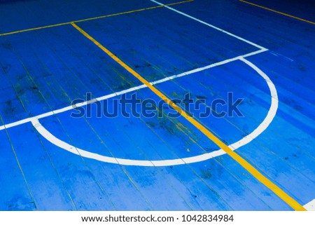 old wooden basketball court floor