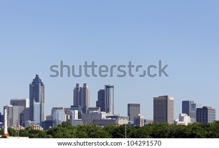 A view of the skyline of downtown Atlanta, Georgia.