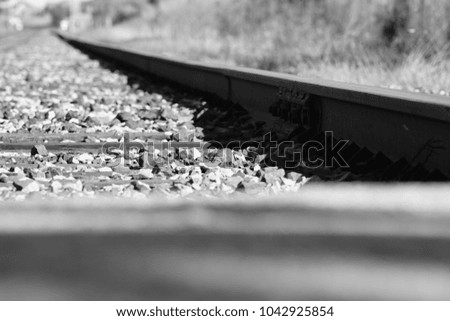 railway track and stones