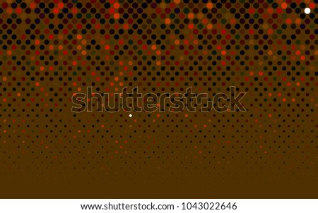 Dark Red vector modern geometrical circle abstract background. Dotted texture template. Geometric pattern in halftone style with gradient. 