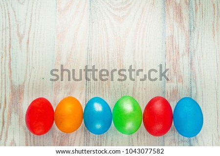 colorful bright Easter eggs