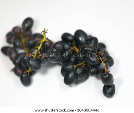 Healthy  delicious grapes on  white background