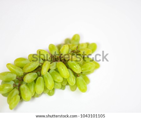Healthy and delicious grapes on white background.