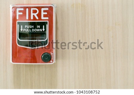 Fire alarm button box.