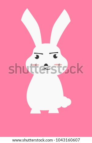Happy Easter Bunny. Vector illustration 