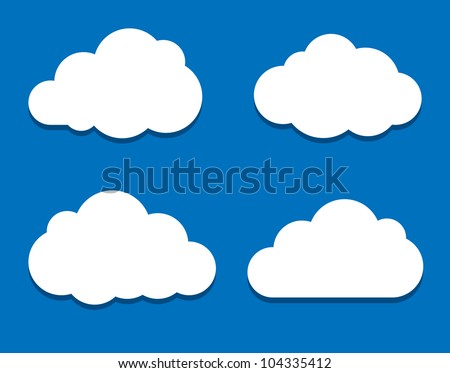 White clouds. Vector illustration