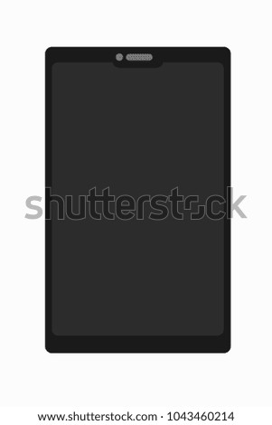 Realistic black smartphone isolated on white background. Smartphone realistic vector iphon illustration. Black screen