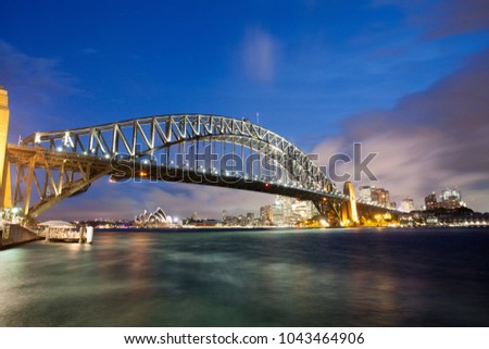 Sydney harbour bridge by night
