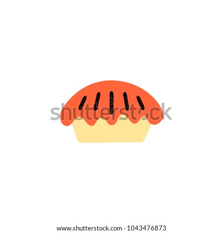 Bakery logo, badge, label. Pie vector icon