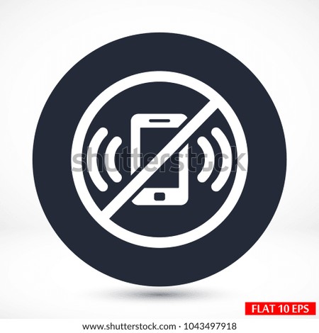 A ban on the phone  vector icon 