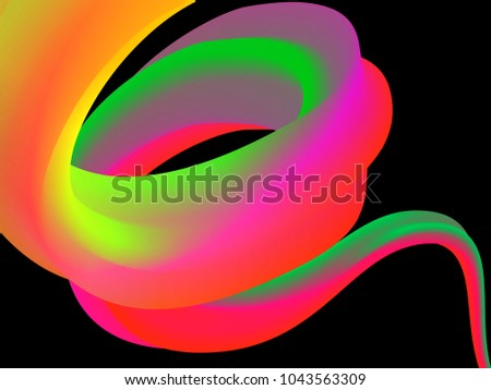 Vector Neon Bright Brushstroke  - Luminescent Gel Paint Smear Design Background
