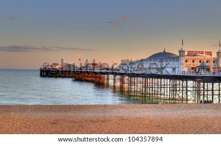 Brighton Pier. UK Royalty-Free Stock Photo #104357894
