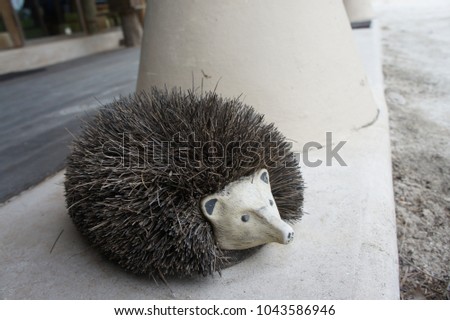 A model of an outdoor hedgehog.