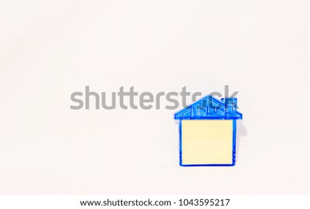 House Note Pad and White Background 