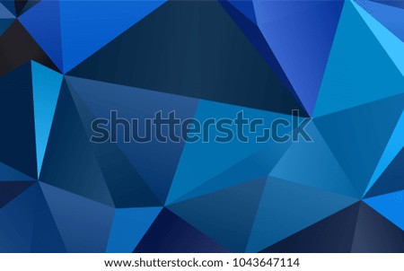 Light BLUE vector low poly pattern. Creative illustration in halftone style with gradient. Triangular pattern for your business design.