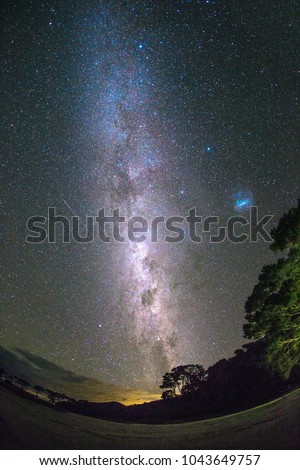The Milky Way over a beach in the Abel Tasman National Park