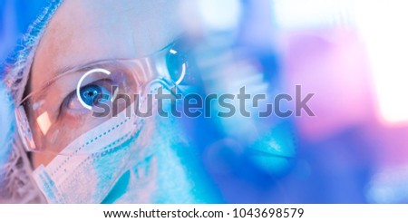 Pharmacology science researcher working in laboratory on development of new immunology vaccine Royalty-Free Stock Photo #1043698579