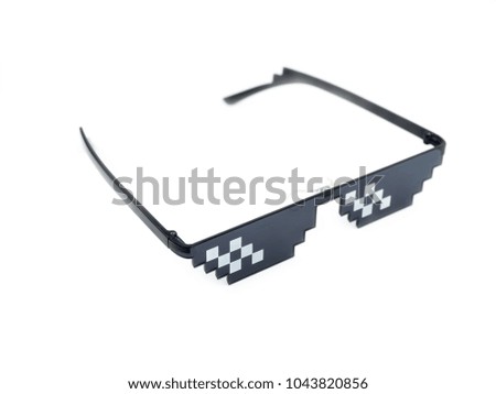 glasses on white background.