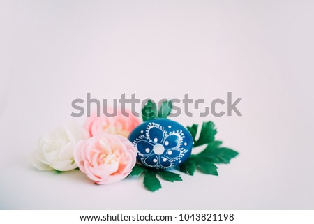 Beautiful Easter and Spring themed picture on a watercolor background.