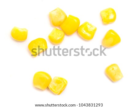 corn seeds isolated on white background Royalty-Free Stock Photo #1043831293