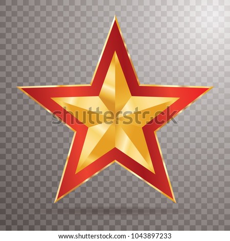 golden red star, champion and winner background