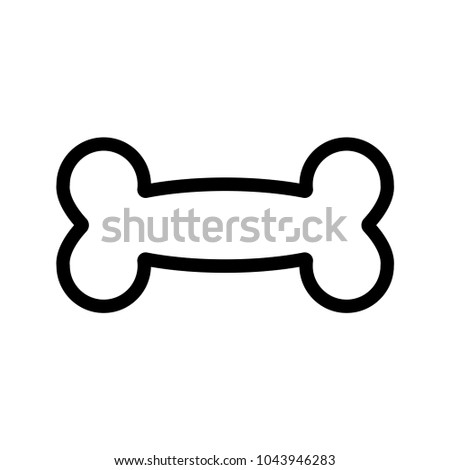 animal dog bone icon outline vector