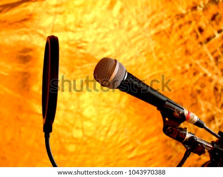 Microphone is used for speaking or singing.