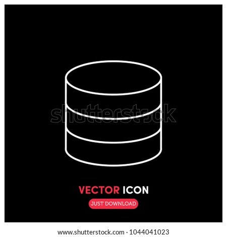 Database Vector Icon Illustration
