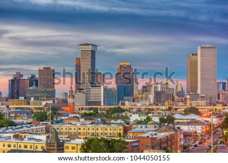 New Orleans, Louisiana, USA downtown skyline.