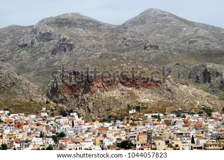 Pothia, the town of Kalymnos island. Dodecanese islands, Greece. 