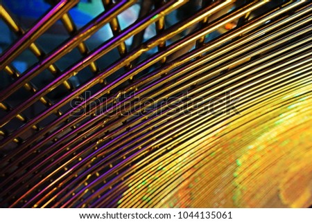 Colorful metallic fence