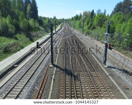 Railroad tracks in Norway