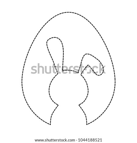 uncolored silhouette  rabbit   vector illustration
